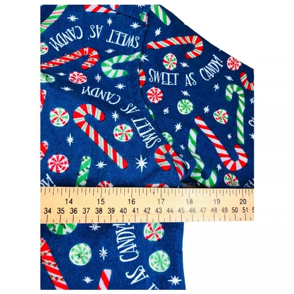 Life Style Womens Ugly Christmas Blazer Jacket Candy Cane Print Cotton Petite - Picture 5 of 7